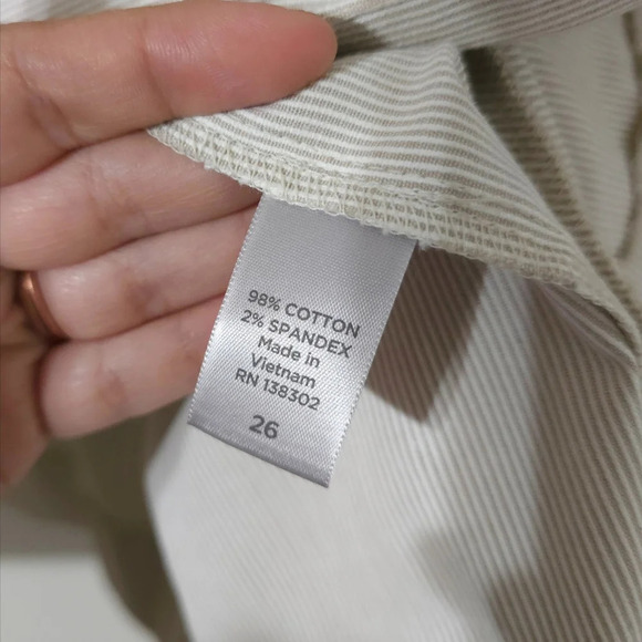 AVENUE Nwt Natural Cream Pinstripe Double Button Blazer, Unlined, 26, 3X - Picture 14 of 16